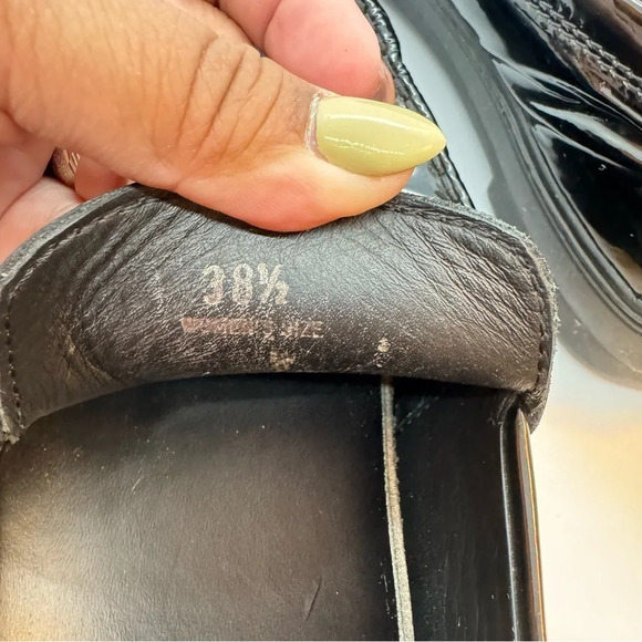 Tod's Black Patent Leather Loafers Womens Size 38.5 - Picture 8 of 10